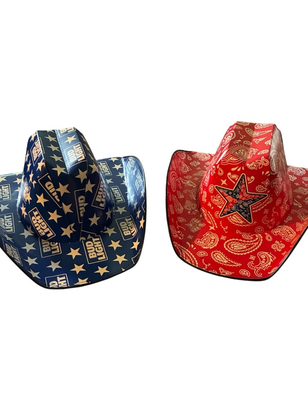 Patriotic Cowboy Cardboard Bud Light Hat Set